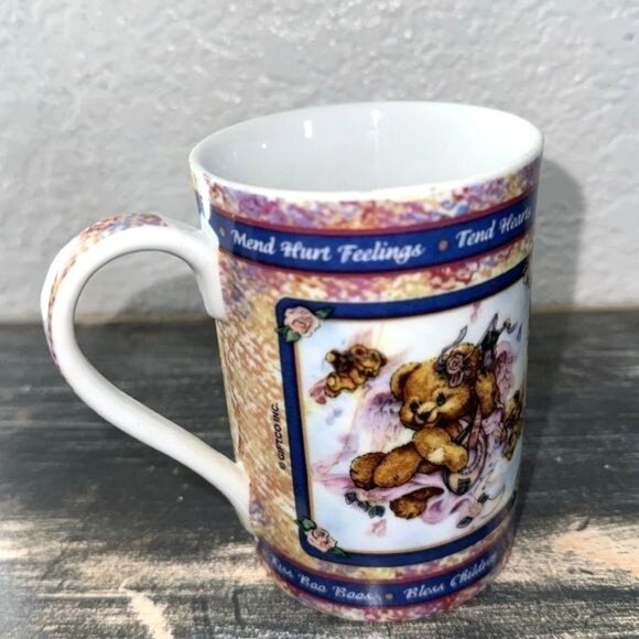 Vintage "Bless Children" Teddy Bear Mug 4" Ceramic - Picture 3 of 8